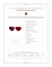 2.05 Ct.Tw.Total Carat Weight Ruby Pair from Mozambique Scan Report