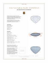 2.05 Ct.Tw.Total Carat Weight Ruby Pair from Mozambique 3 D Scan Report