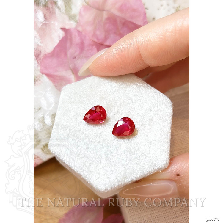 4.18 Ct.Tw. Ruby Pair from Mozambique