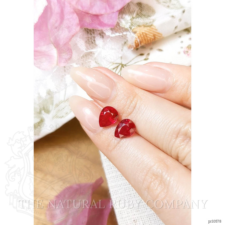 4.18 Ct.Tw. Ruby Pair from Mozambique