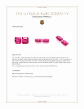 1.93 Ct.Tw.Total Carat Weight Pinkish Red Ruby Pair from Mozambique Appraisal