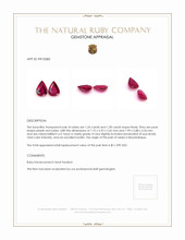 2.52 Ct.Tw.Total Carat Weight Ruby Pair from Mozambique Appraisal
