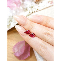 2.52 Ct.Tw.Total Carat Weight Ruby Pair from Mozambique Life Style