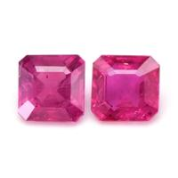 2.22 Ct.Tw.Total Carat Weight Ruby Pair from Mozambique Video