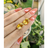 11.01 Ct.Tw.Total Carat Weight Citrine Pair from Brazil Life Style