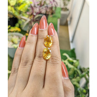 11.01 Ct.Tw.Total Carat Weight Citrine Pair from Brazil Life Style