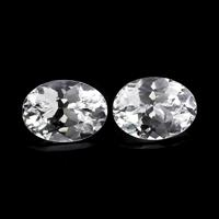 1.87&nbsp;Ct.Tw.Total Carat Weight White Sapphire Pair from Ceylon (Sri Lanka) Video