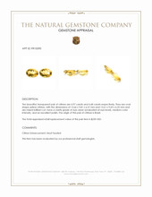 9.65 Ct.Tw.Total Carat Weight Citrine Pair from Brazil Appraisal