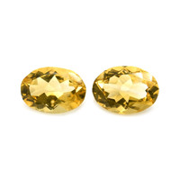 9.65 Ct.Tw.Total Carat Weight Citrine Pair from Brazil Video