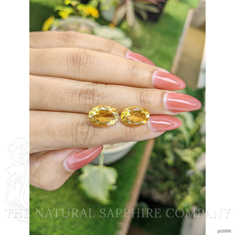 9.65 Ct.Tw. Citrine Pair from Brazil