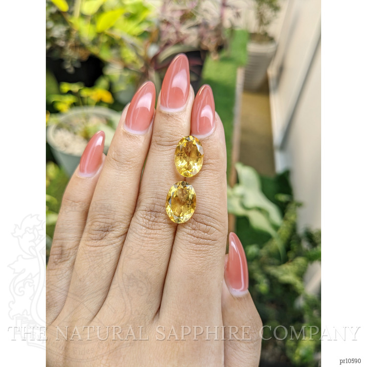 9.65 Ct.Tw. Citrine Pair from Brazil