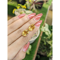 9.65 Ct.Tw.Total Carat Weight Citrine Pair from Brazil Life Style