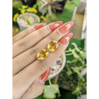 10.01 Ct.Tw.Total Carat Weight Citrine Pair from Brazil Life Style