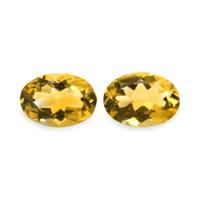9.58 Ct.Tw. Oval Citrine Pair