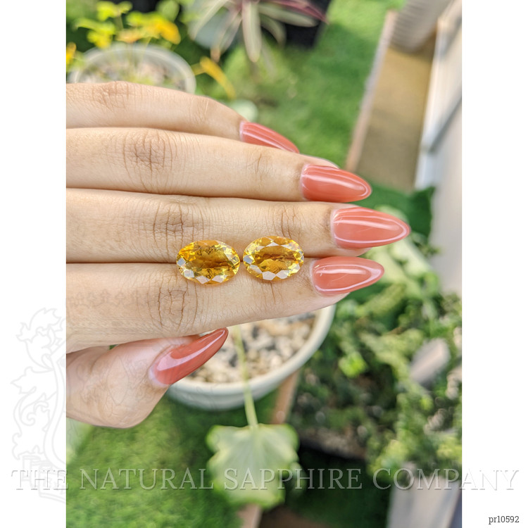 9.58 Ct.Tw. Citrine Pair from Brazil