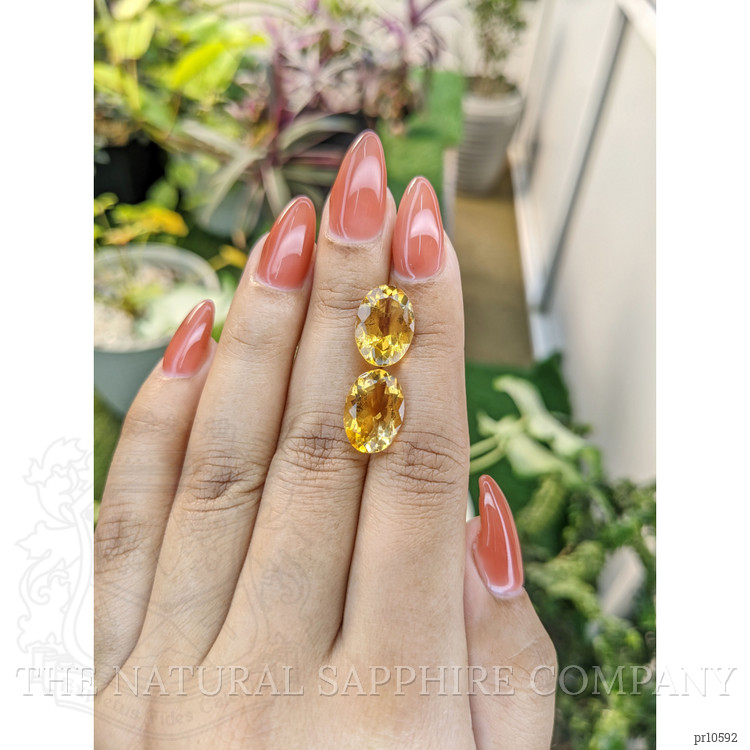 9.58 Ct.Tw. Citrine Pair from Brazil