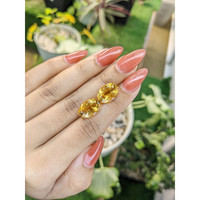 9.58 Ct.Tw.Total Carat Weight Citrine Pair from Brazil Life Style