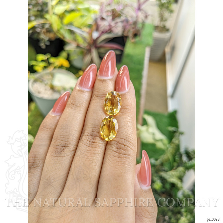 9.32 Ct.Tw. Citrine Pair from Brazil