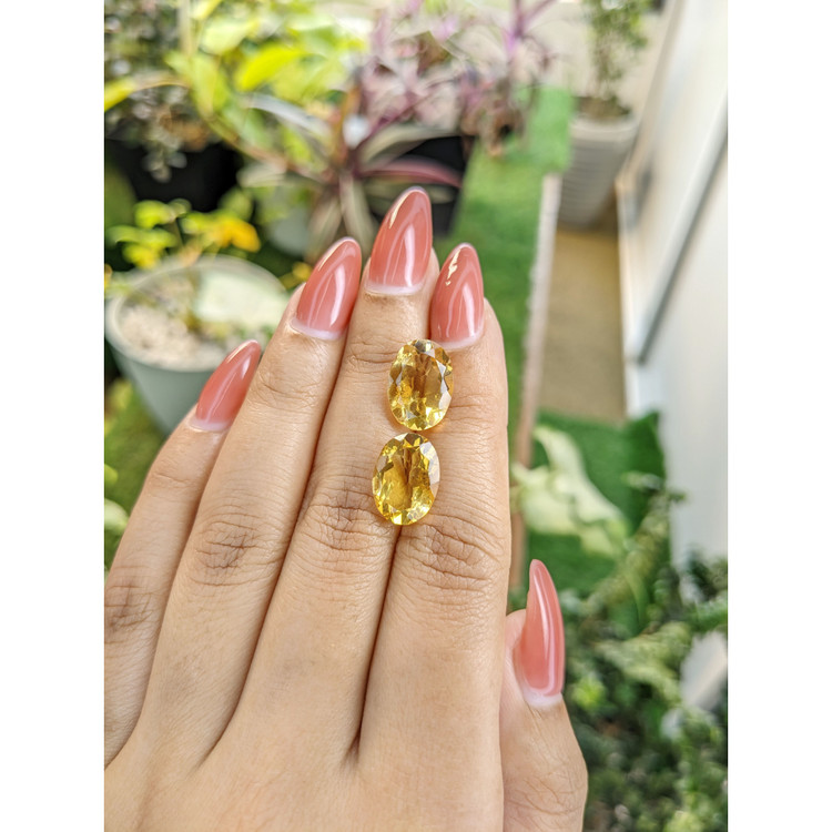 9.32 Ct.Tw. Citrine Pair from Brazil