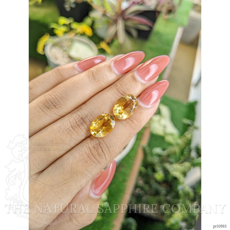 9.32 Ct.Tw. Citrine Pair from Brazil