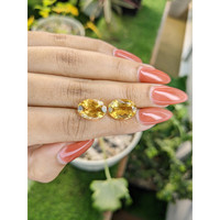 9.26 Ct.Tw.Total Carat Weight Citrine Pair from Brazil Life Style