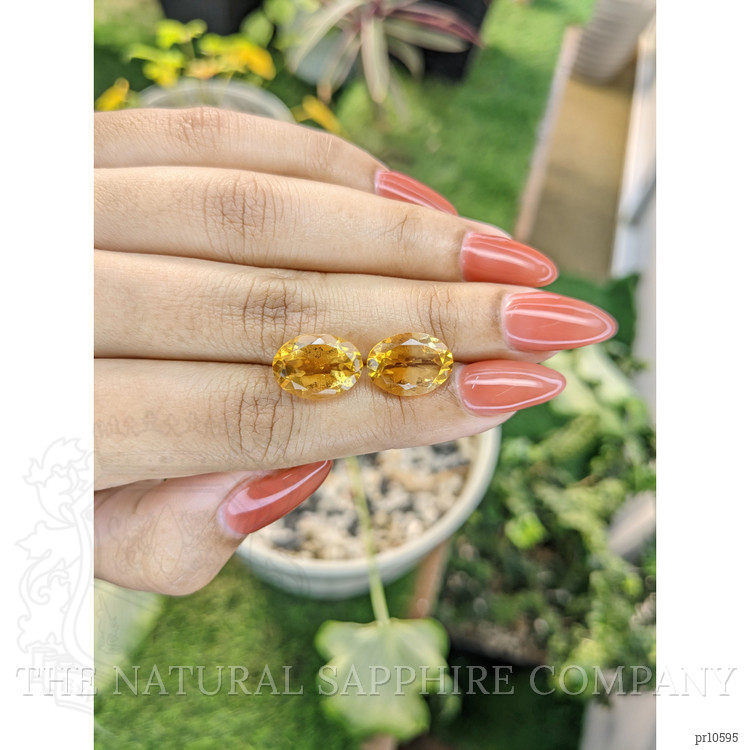 9.80 Ct.Tw. Citrine Pair from Brazil