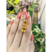 9.80 Ct.Tw.Total Carat Weight Citrine Pair from Brazil Life Style