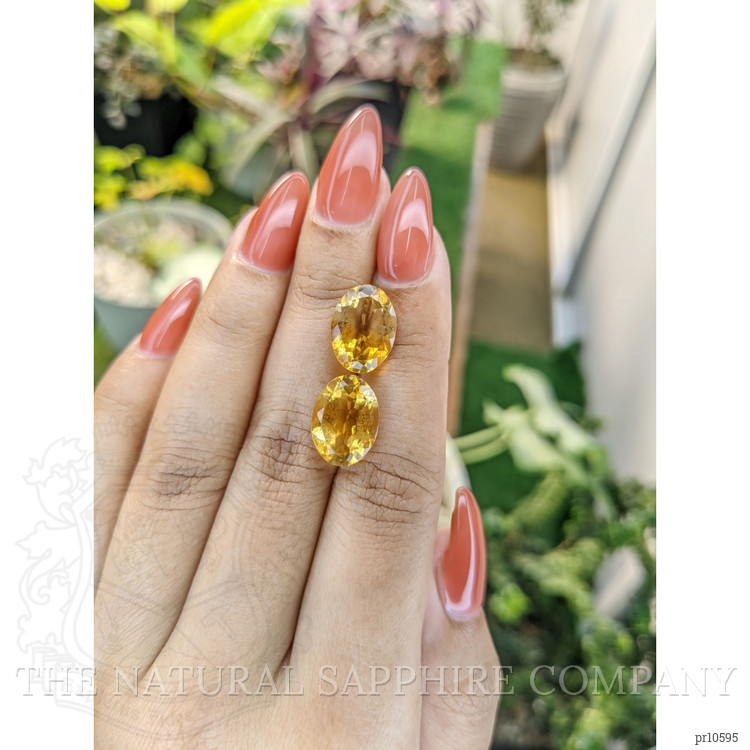 9.80 Ct.Tw. Citrine Pair from Brazil