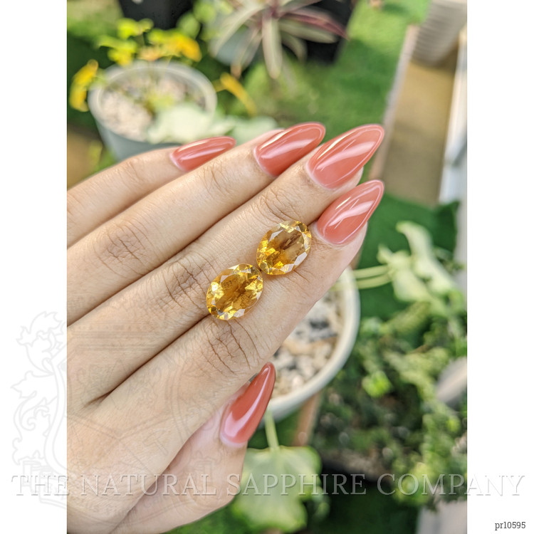 9.80 Ct.Tw. Citrine Pair from Brazil