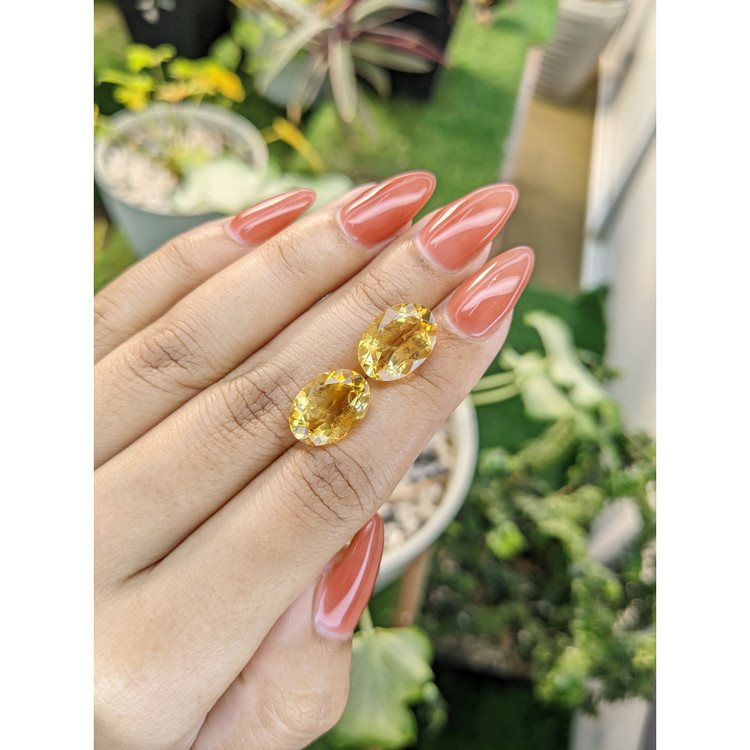 10.17 Ct.Tw. Citrine Pair from Brazil