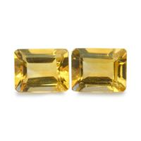 4.39 Ct.Tw. Emerald Cut Citrine Pair