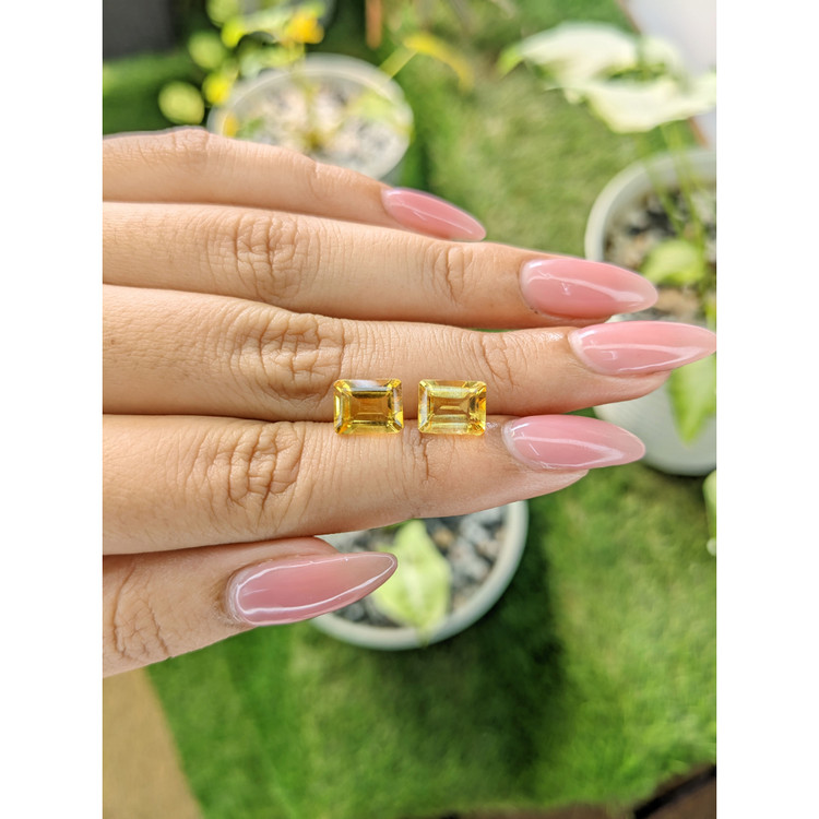 4.39 Ct.Tw. Citrine Pair from Brazil