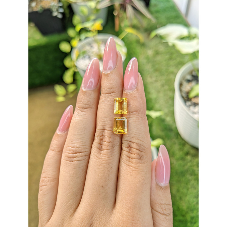 4.39 Ct.Tw. Citrine Pair from Brazil