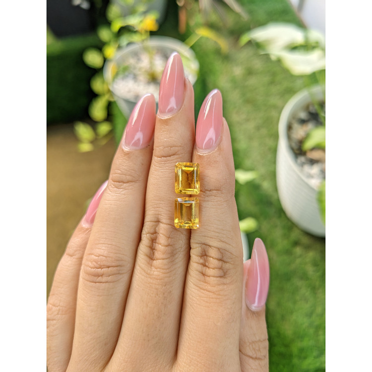 4.96 Ct.Tw. Citrine Pair from Brazil