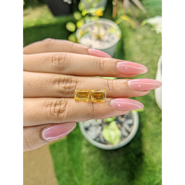 4.96 Ct.Tw. Citrine Pair from Brazil