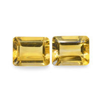 4.11 Ct.Tw. Emerald Citrine Pair