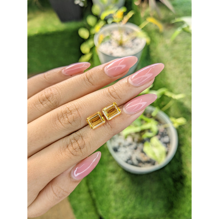 4.11 Ct.Tw. Citrine Pair from Brazil