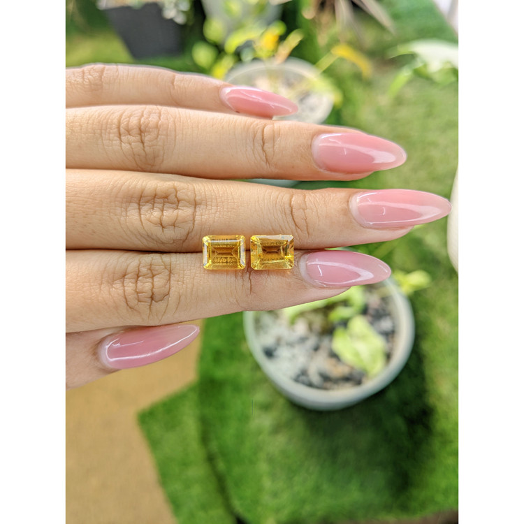 4.11 Ct.Tw. Citrine Pair from Brazil