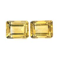 5.09 Ct.Tw. Emerald Cut Citrine Pair