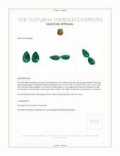 6.93 Ct.Tw.Total Carat Weight Emerald Pair from Colombia Appraisal