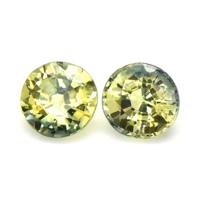 0.73&nbsp;Ct.Tw.Total Carat Weight Bi Color Sapphire Pair from Ceylon (Sri Lanka) Video