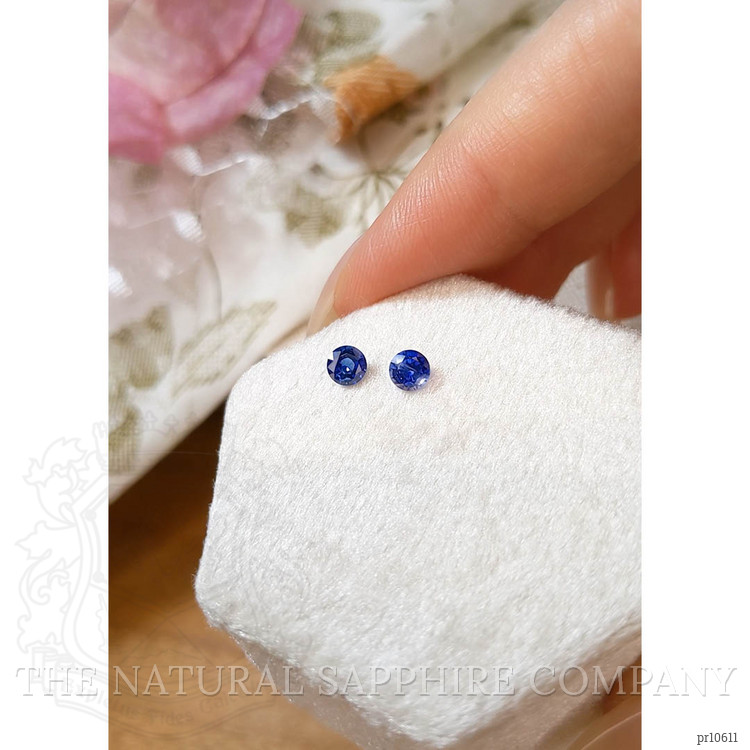 0.64 Ct.Tw. Blue Sapphire Pair from Ceylon (Sri Lanka)