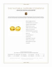 1.83 Ct.Tw.Total Carat Weight Yellow Sapphire Pair from Ceylon (Sri Lanka) Scan Report