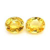 1.83&nbsp;Ct.Tw.Total Carat Weight Yellow Sapphire Pair from Ceylon (Sri Lanka) Video