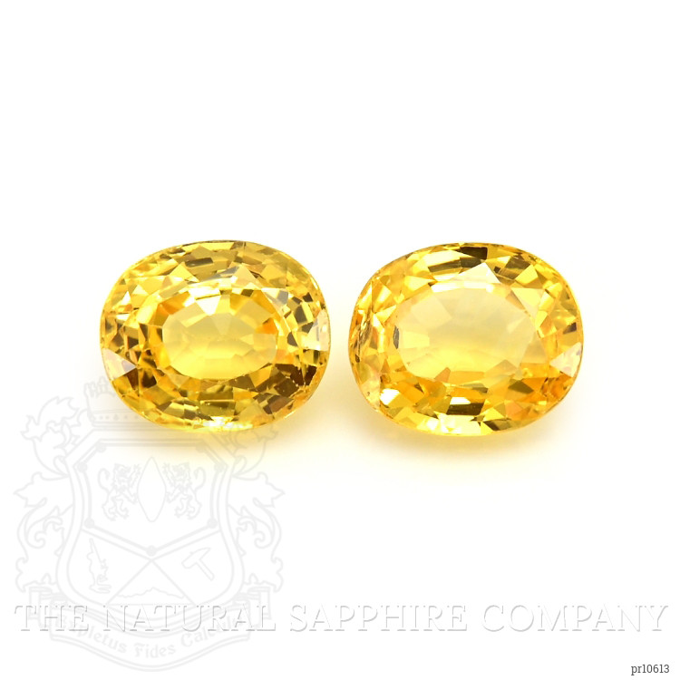 1.83 Ct.Tw. Yellow Sapphire Pair from Ceylon (Sri Lanka)