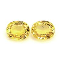 1.78&nbsp;Ct.Tw.Total Carat Weight Yellow Sapphire Pair from Ceylon (Sri Lanka) Video