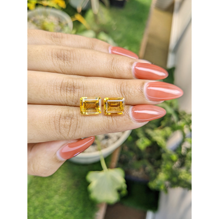 5.96 Ct.Tw. Citrine Pair from Brazil