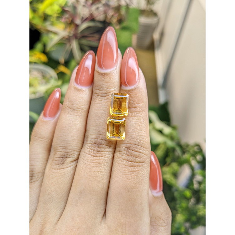 5.96 Ct.Tw. Citrine Pair from Brazil
