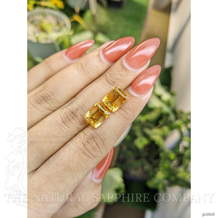 5.96 Ct.Tw. Citrine Pair from Brazil