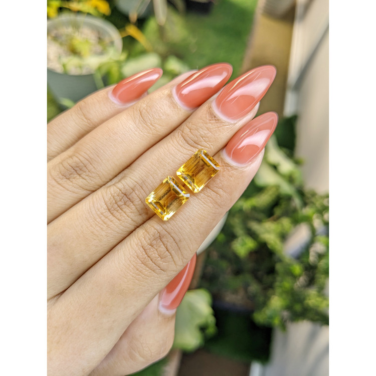 5.96 Ct.Tw. Citrine Pair from Brazil